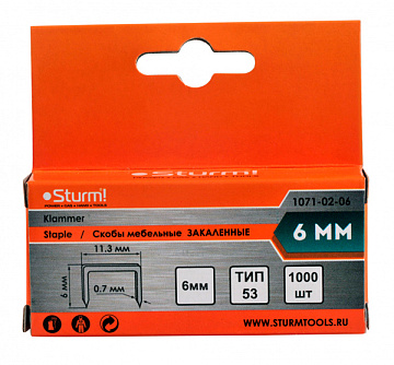 Скобы 6мм тип 53 Sturm! 1071-02-06