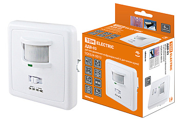 Датчик движения TDM ДДВ-03 500 Вт 2-12 м встраив. в стену SQ0324-0013