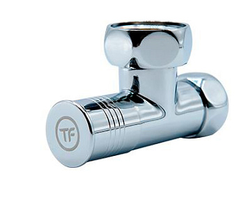 Вентиль для полотенцесушителя "Thermofix" (угловой, маховик - круг) (1/0"х3/4" г/г)