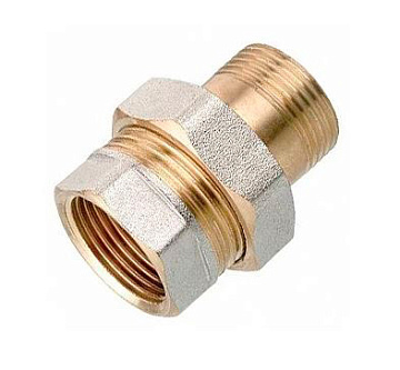 Сгон прямой (американка) "Thermofix" (никель) (20 г/ш)