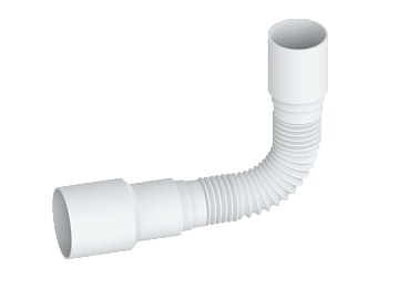 Гофра для раковины РМС ГО-0,4 Белая без гайки