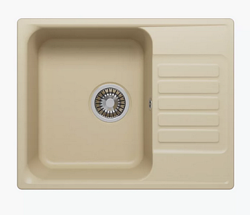 Мойка кухонная кварцевая POLIGRAN QuartzBond 600 САВАННА (С СИФОНОМ)