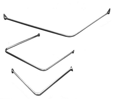 Карниз для ванной универсальный (90*170, 90*90*90, 90*90) ХРОМ (673-90)