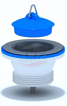 Выпуск 1 1/2" с нержавеющей сеткой и пробкой АНИ-ПЛАСТ (M105)