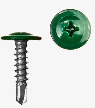 4,2х16 RAL6005 Саморез   с прессшайбой сверло (1000)