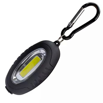 Фонарь брелок КОСМОС 0,5ВтCOBLED с каучук напыл, магнит, карабин