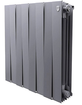 Радиатор биметаллический Royal Thermo "PIANOFORTE" Silver Satin" (серый)  500/100/8