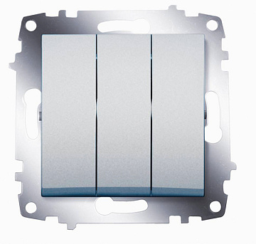 Механизм выключателя  ZENA 3 кл титаниум 609-011400-254