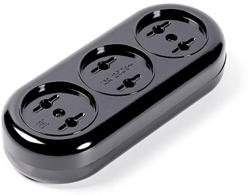 Колодка Smartbuy бакелитовая, 3 гн 10А/2,2кВт б/з (SBE-10-3-00-BN)