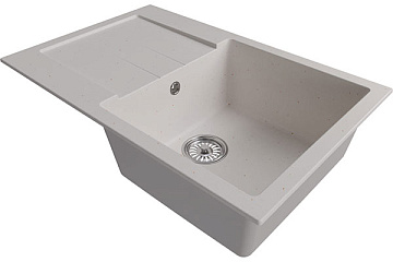 Мойка из искусственного мрамора MIXLINE МЛ-ГМ31 (ML-GM31) с крылом 770*500*190 БЕЛАЯ (331)