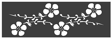 Трафарет бордюр 1 Шелк №1