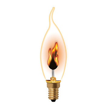 IL-N-CW35-3/RED-FLAME/E14/C Лампа декоративная с типом свечения "эффект пламени". Форма «свеча», про