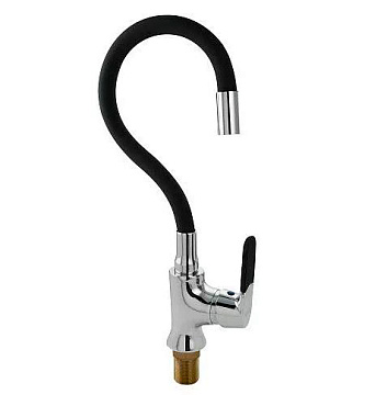 Смеситель MAK для кухни с гибким изливом ЧЕРНЫЙ (4106)