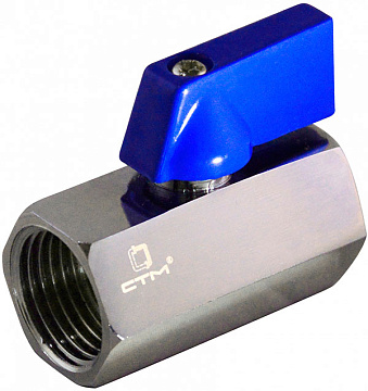 Кран шар. мини для воды 1/2" г/г флажок, хром. CTM