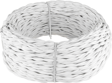 Ретро кабель витой  2х2,5  (белый)