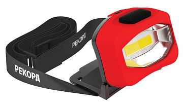 Фонарь налобный "РЕКОРД" SH-350 (3xLR03), рассеянный свет (2W)