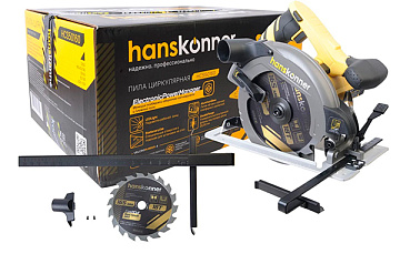 Пила циркулярная 165х20мм 62мм 1350Вт Hanskonner HCS50160