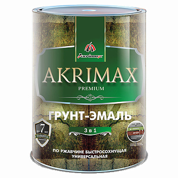 Грунт-эмаль 3в1 глянцевая «AKRIMAX-РREMIUM» 1,7кг  шоколадная
