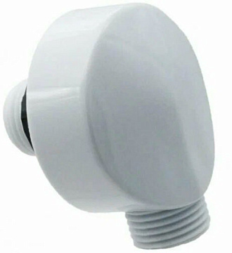Штуцер крепления душевого шланга в душевую кабину ERLIT белый (0914014101)