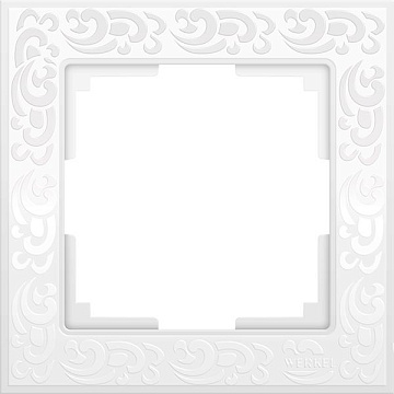 Рамка WERKEL на 1 пост (белый) WL05-Frame-01-white цветы