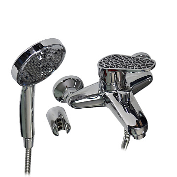 юСмеситель BRIMIX для ванны короткий излив ручка с черной мозаикой (3310)