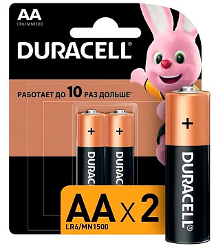 Батарейки DURACELL АА 2шт LR6-2BL BASIC CN