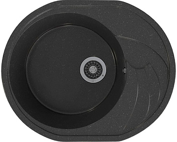 Мойка из искусственного мрамора MIXLINE ML-GMS08 570*460*170мм, ЧЕРНЫЙ (308)