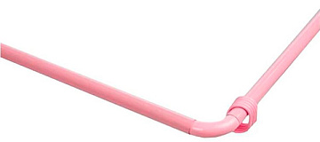 Карниз для ванной угловой 90*90 розовый /002