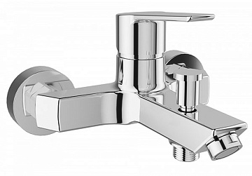 Смеситель ЛАТУНЬ для ванны короткий излив AZARIO ENZO хром (AZ-15710501)