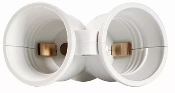 Переходник Е27-2хЕ27, белый (SBE-A-Е27-2Е27)