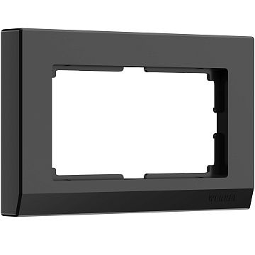 Рамка для двойной розетки WL04-Frame-01-DBL Stark черная W0081808