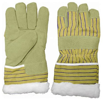 Перчатки рабочие кожанные мех 3518 12450
