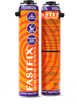 Утеплитель напыляемый полиуретановый ПЕНОПЛЭКС FASTFIX 750 мл 12шт/уп