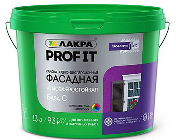 Краска Фасадная ЛАКРА  PROF IT БАЗА  С 3кг