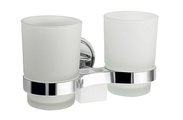 Стакан стеклянный с креплением к стене ДВОЙНОЙ САНАКС (1208)