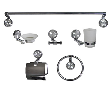 Набор в ванную 6 предметов Russia-Moscow сатеновый-декор САНАКС (2040)