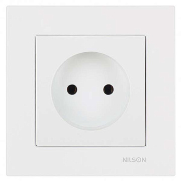 Розетка Nilson Advantage/Moda 1-я б/з (белый) 20112415