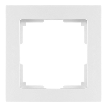 Рамка 1-местная пластик белая "Нептун" (SBE-06w-Plastic-FR-1)