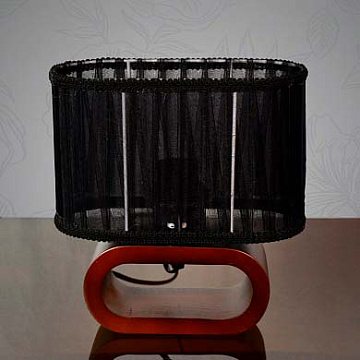 Настольная лампа РОСТОК 2504+320 коричневый/черный абажур h27 см 1x60W E27 DUO19