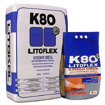 LITOFLEX K80 (5кг) СЕРЫЙ клей для керамогранита и камня