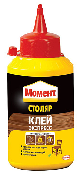 Клей Момент столярный ЭКСПРЕСС 250гр (12шт) (жёлтый туб) 422981