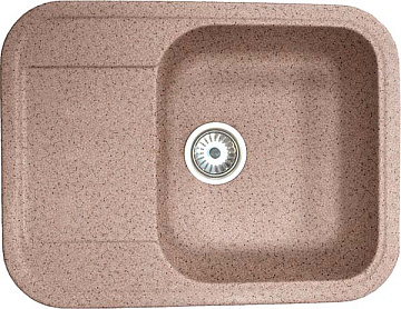 Мойка мрамор FOSTO КМ 61-47 SGA-200 прямоугольная, (МЕТЕЛЬ) 575*490*178 С ОДИНАРН.СИФОНОМ