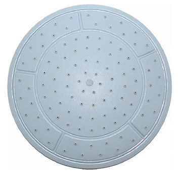 Душ верхний d240мм круглый без подсветки белый пластик ERLIT (0911025093)