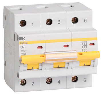 ВА IEK 3п C 63А 10кА ВА47-100 MVA40-3-063-C