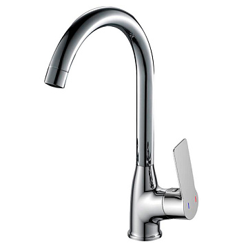 Смеситель ROSSINKA для кухни одноручный (35мм) с высоким поворотным изливом, хром (RS27-23)