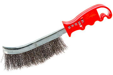 Корщетка типА с изогнутой пласт. ручк.сталь. FIT 38410