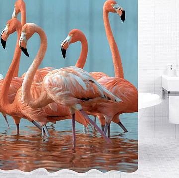 Штора для ванной BATH FLAMINGO (Фламинго) 180*200 DSP3027