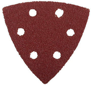 Треугольник шлиф. ЗУБР "МАСТЕР" 6 отверстий, Р80, 93х93х93мм, 5шт, 35583-080