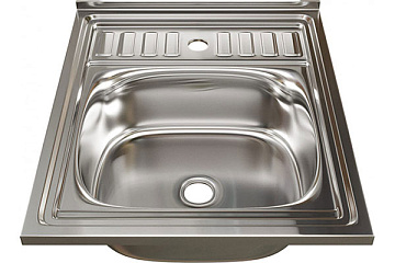 Мойка из нержавеющей стали накладная MIXLINE 60*50 (ПРАВАЯ) толщина 0,4мм, глубина 15см. ()