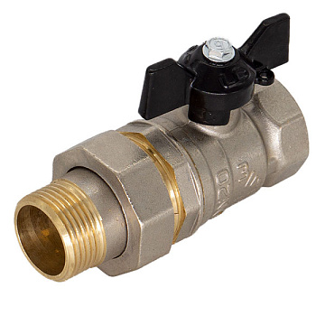 Кран шар. для воды 1/2 с американкой г/ш бабочка LD Pride